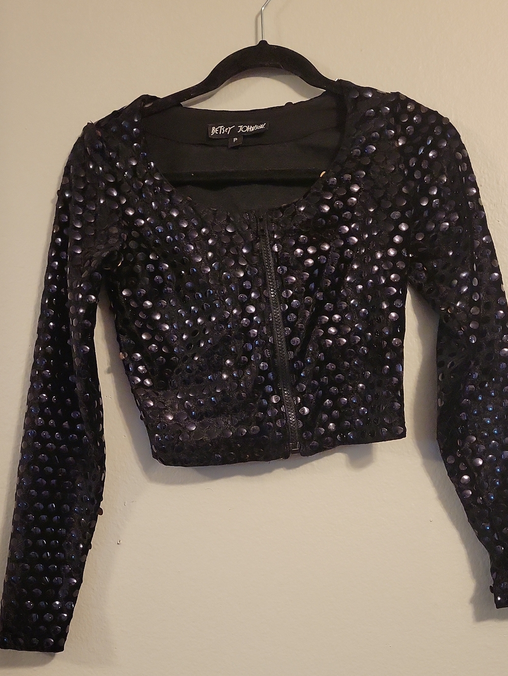 Vintage Betsey Johnson 3D Dots Crop Jacket